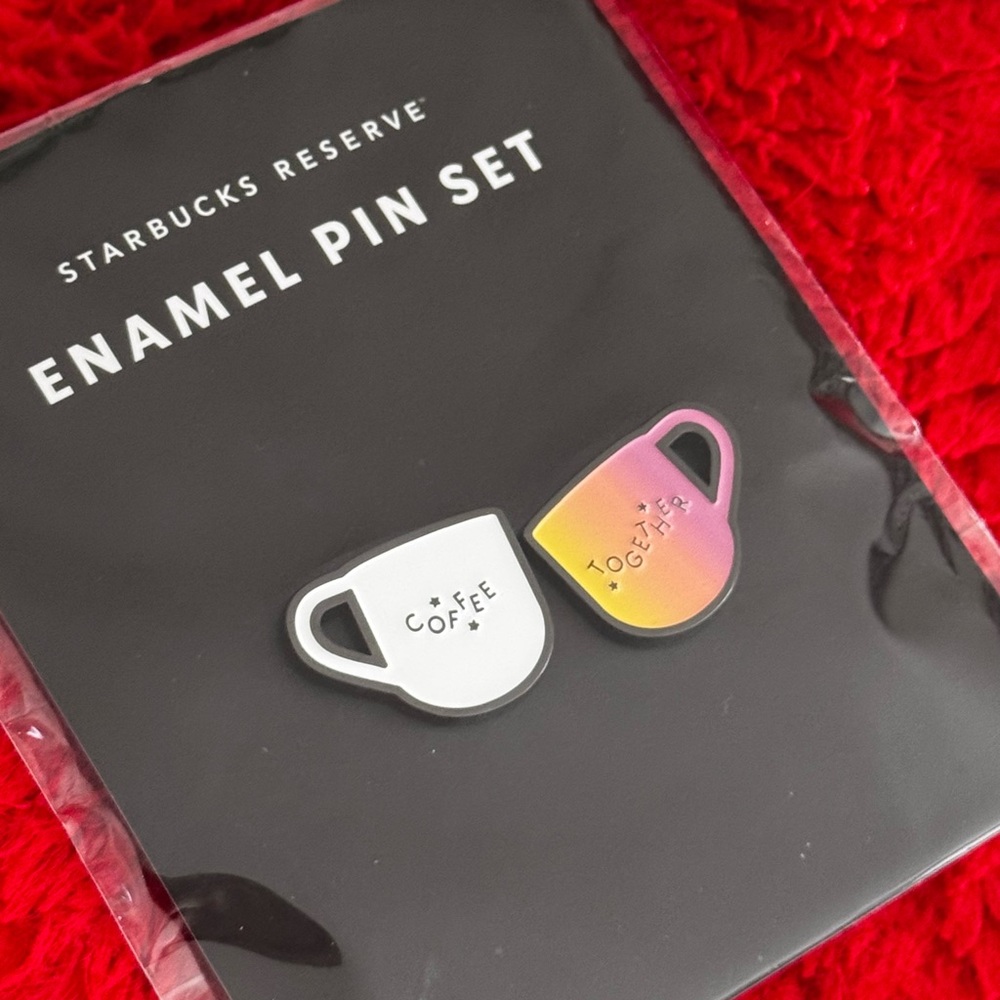 NWT☕️Starbucks Reserve Coffee Together Spring 2025 Enamel Pin Set of 2